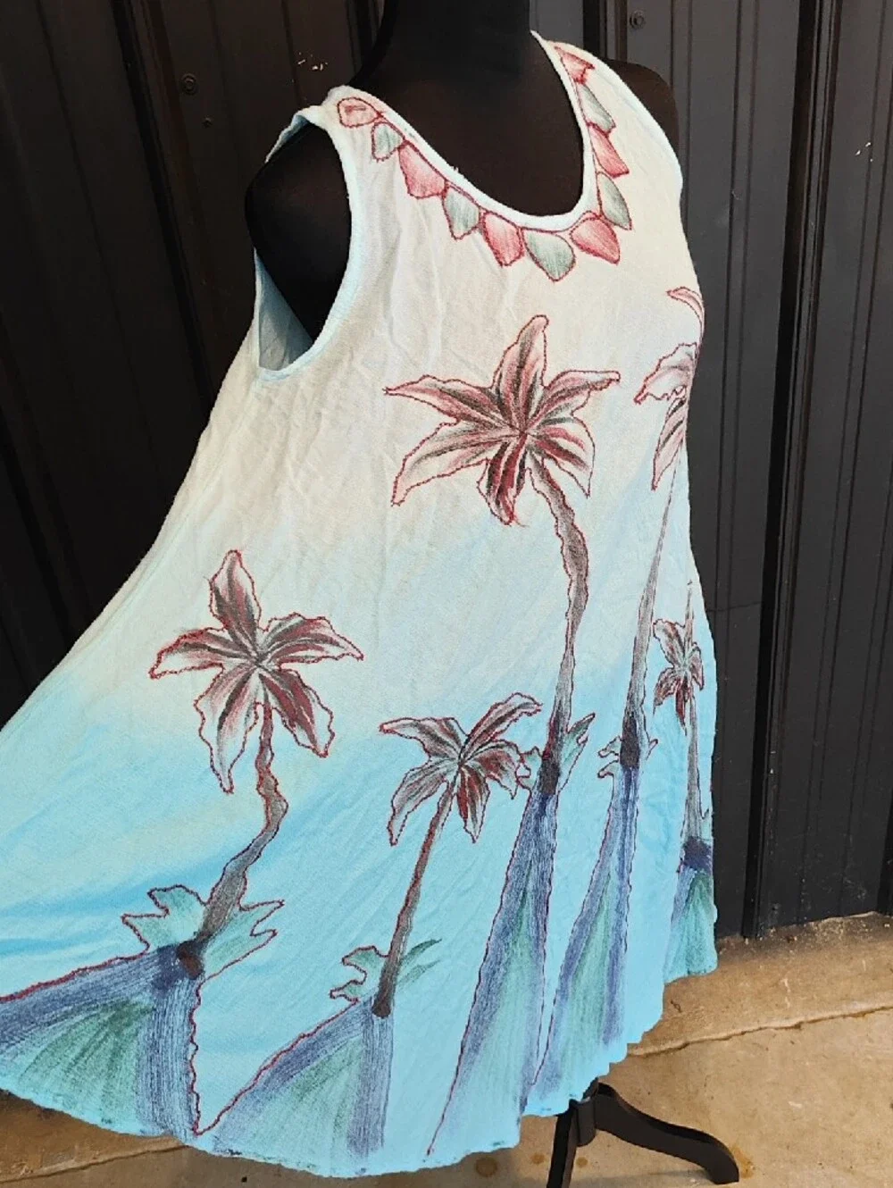 Just Be Gauze Light Blue Swim Cover Dress